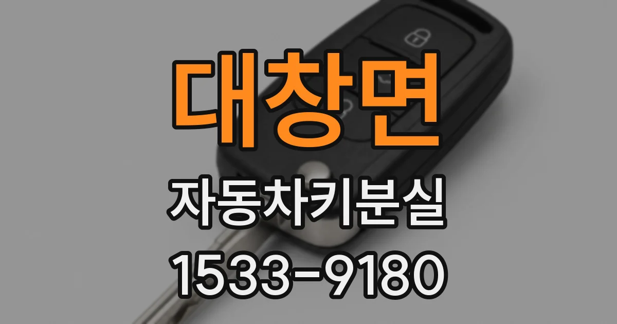 대창면 자동차키분실