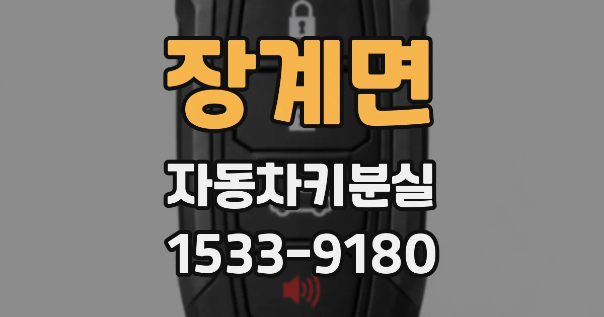 장계면 자동차키분실