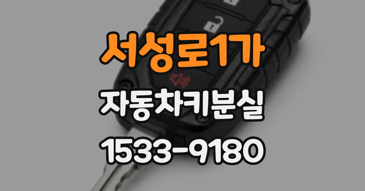 서성로1가 자동차키분실