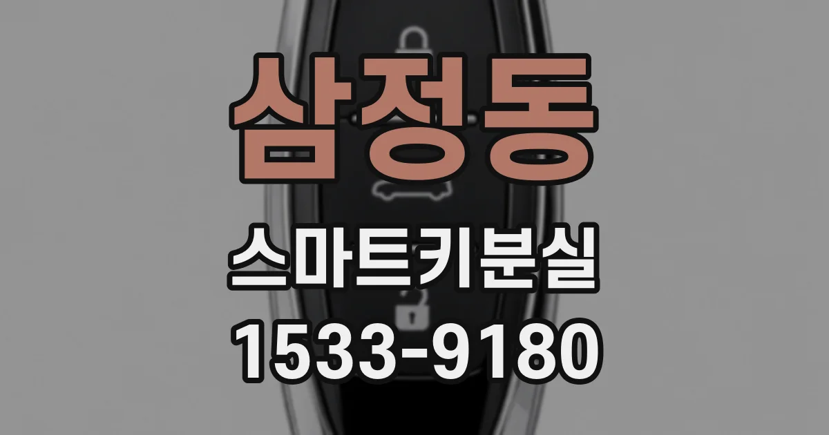 삼정동 스마트키분실
