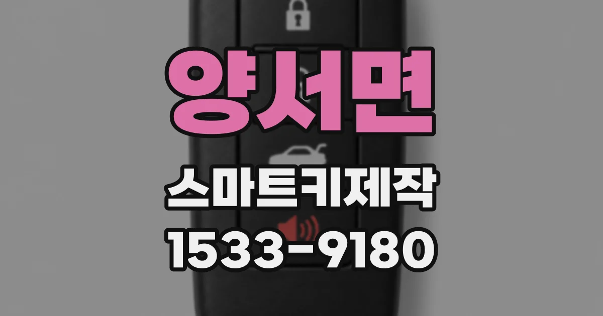 양서면 스마트키제작