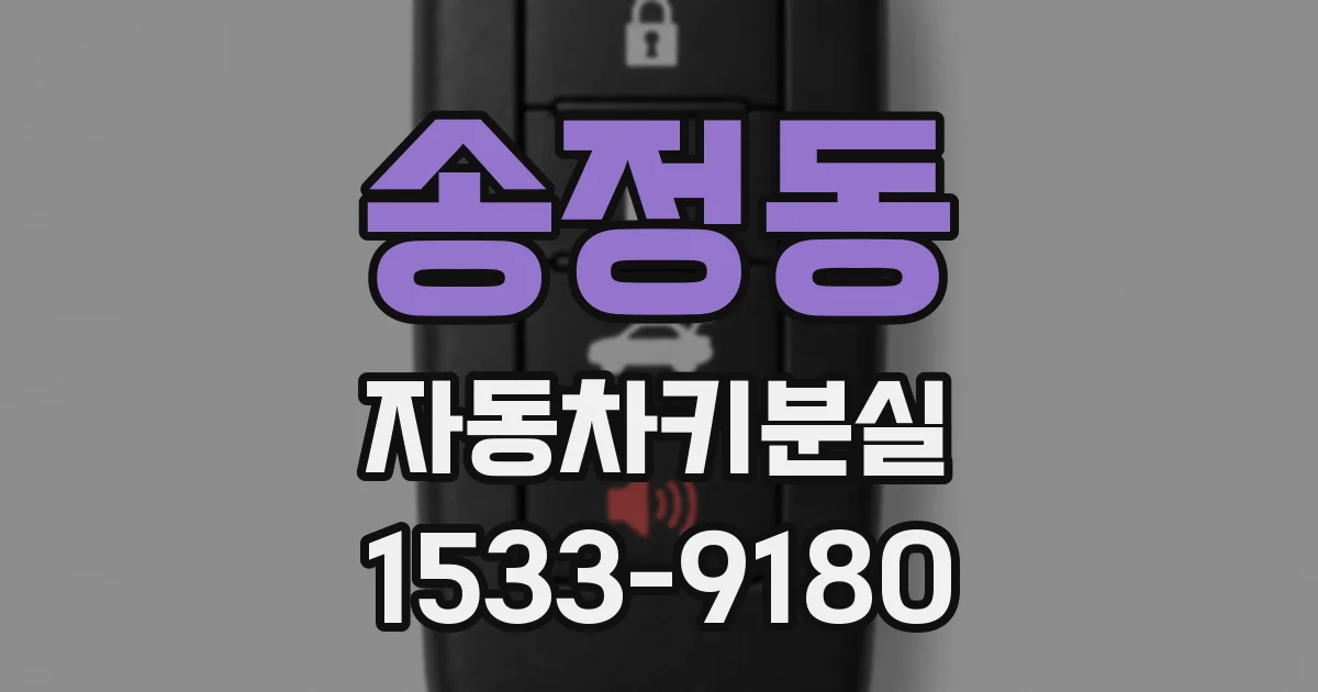 송정동 자동차키분실