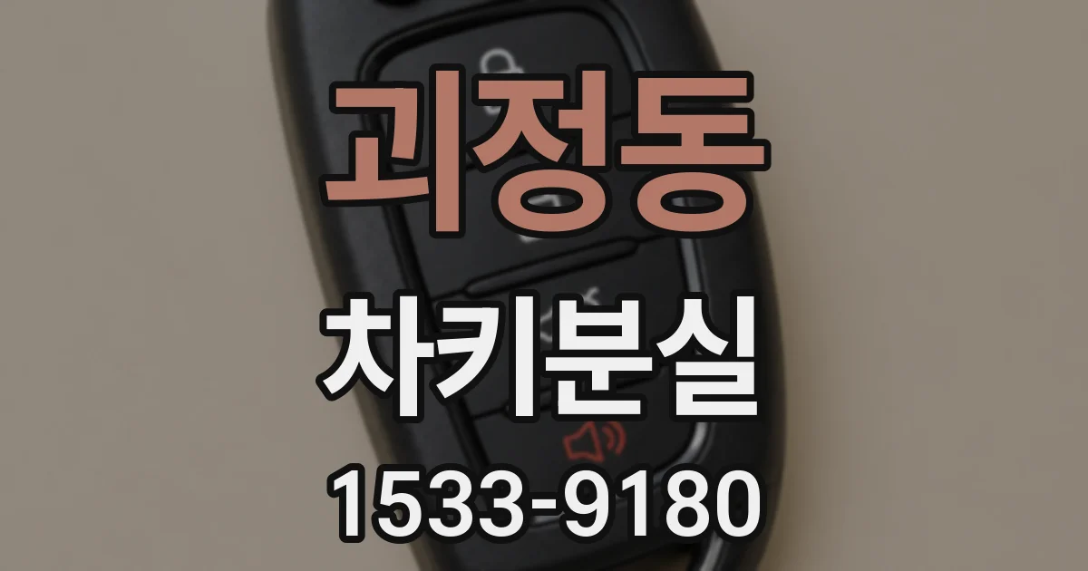 괴정동 차키분실