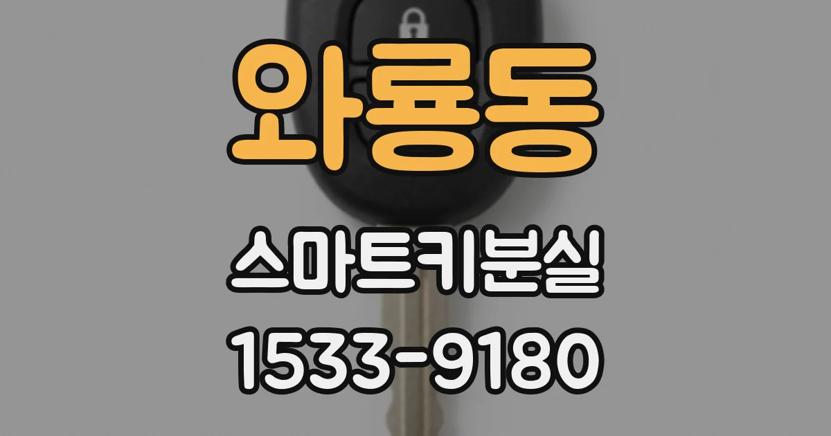 와룡동 스마트키분실