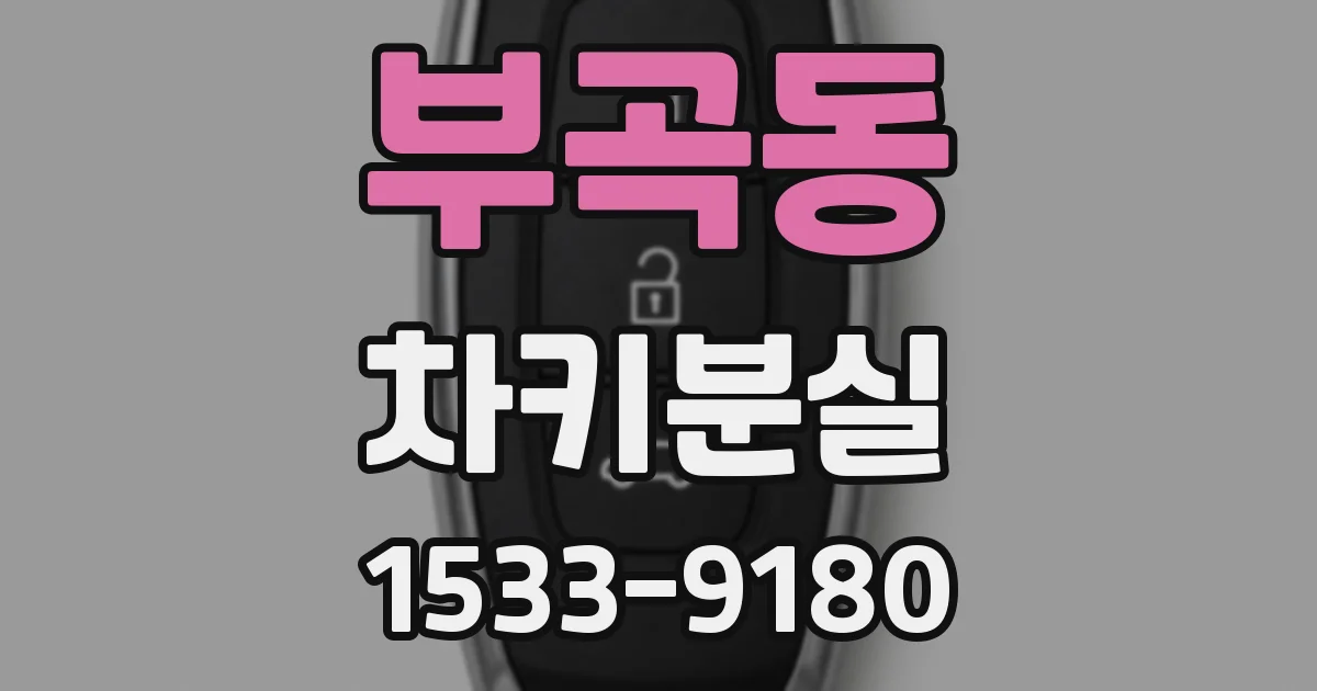 부곡동 차키분실