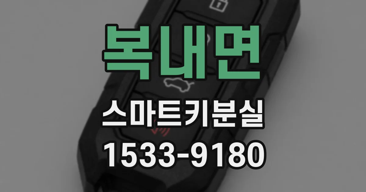 복내면 스마트키분실