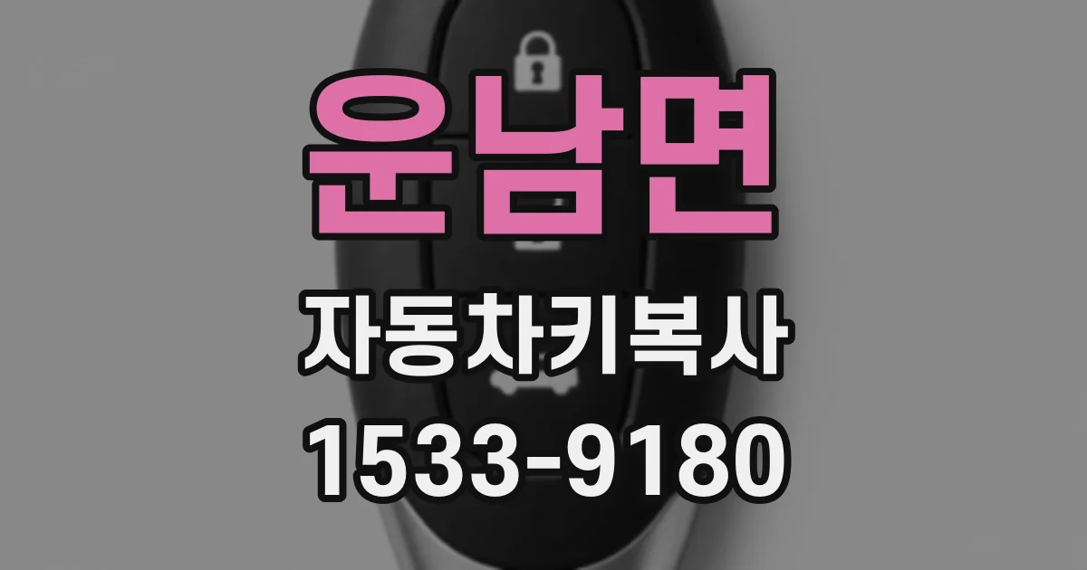 운남면 자동차키복사