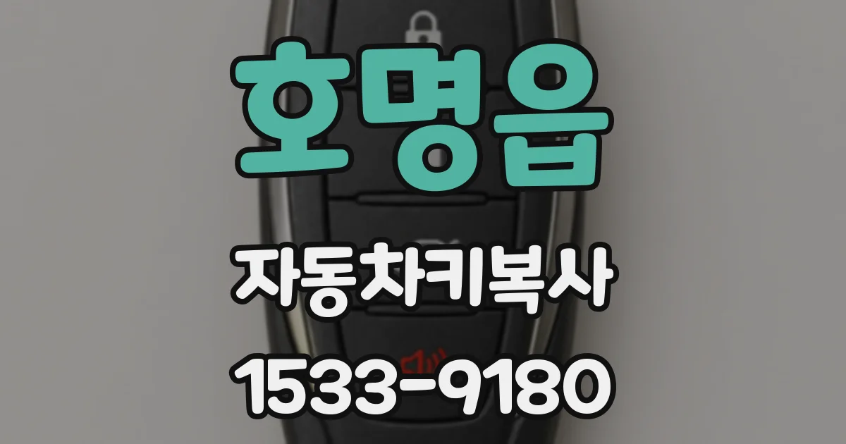 호명읍 자동차키복사