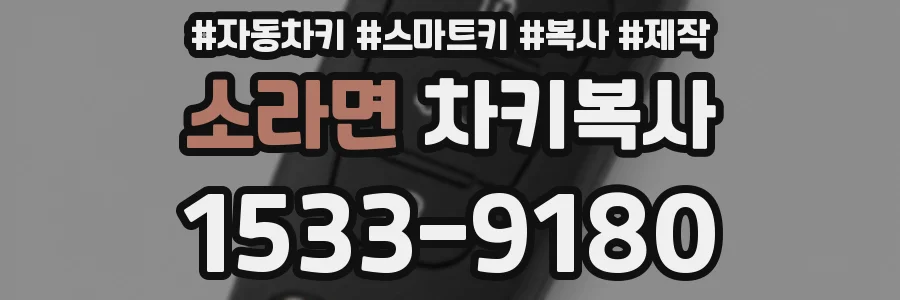 소라면 차키복사