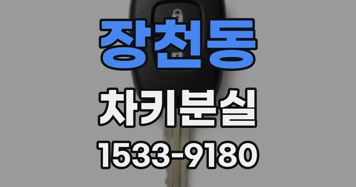 장천동 차키분실