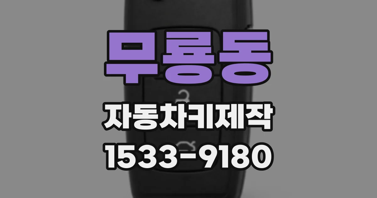무룡동 자동차키제작