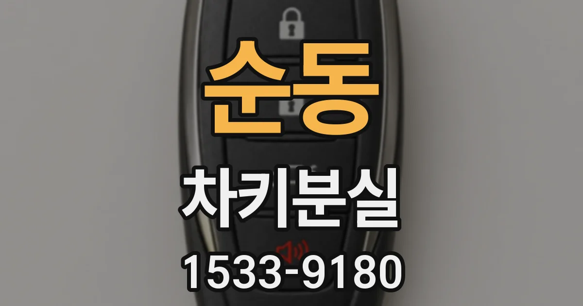 순동 차키분실