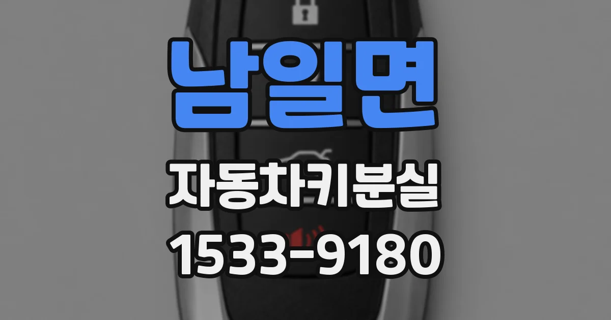 남일면 자동차키분실
