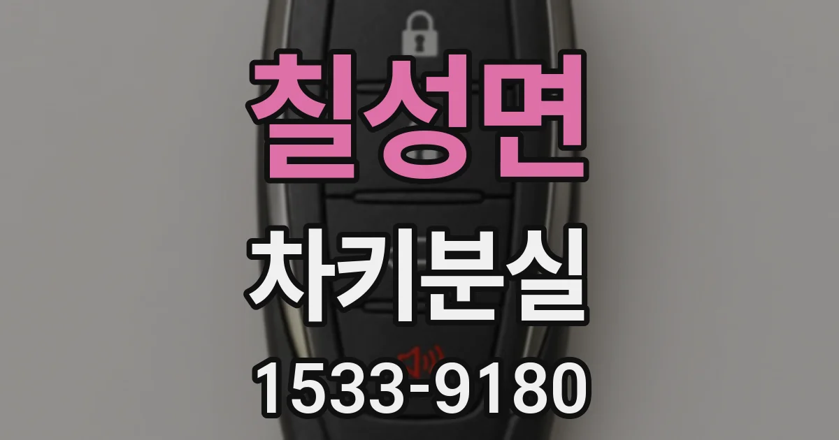 칠성면 차키분실