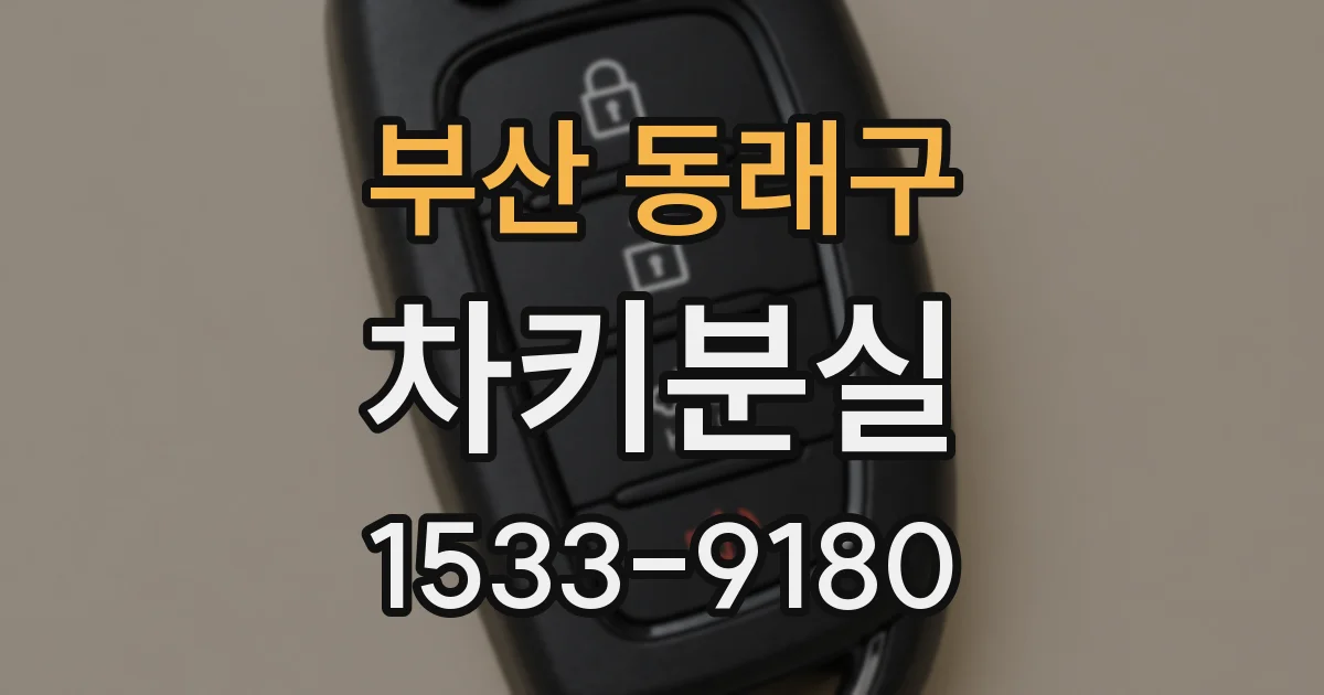 부산 동래구 차키분실