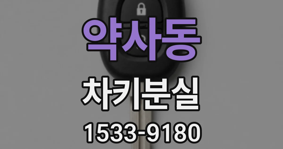 약사동 차키분실