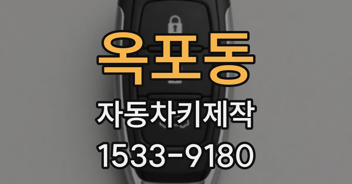옥포동 자동차키제작