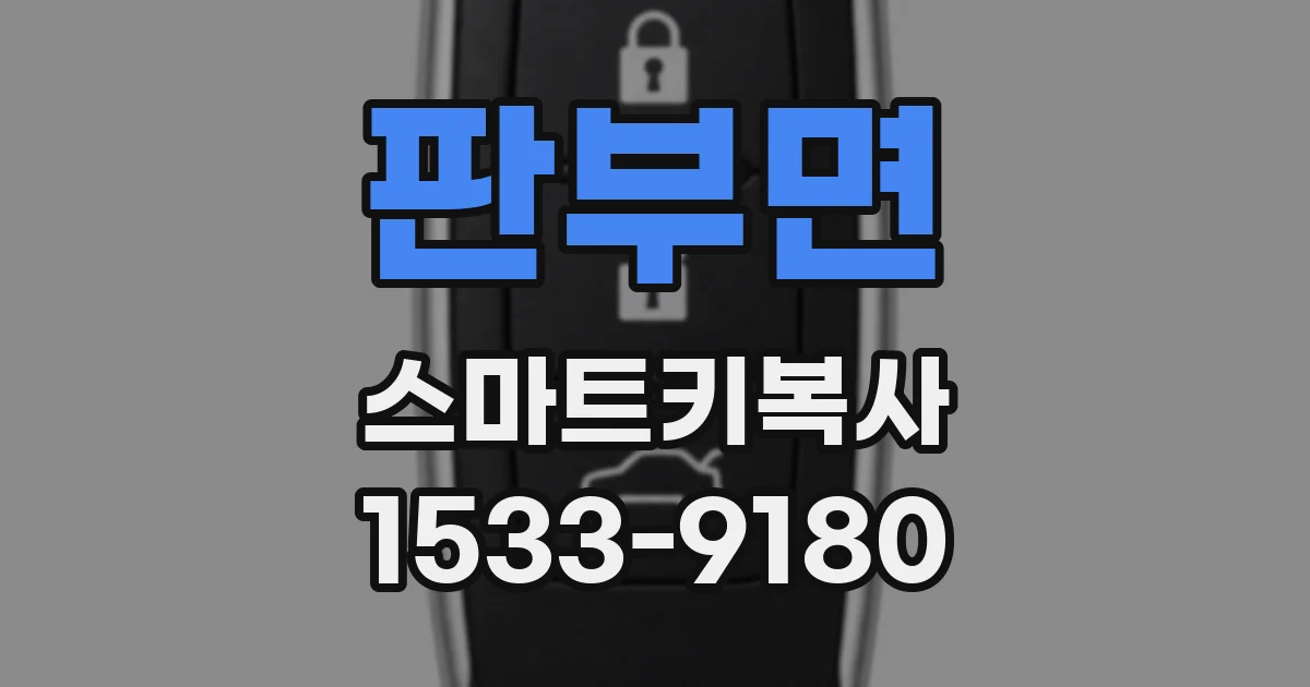 판부면 스마트키복사
