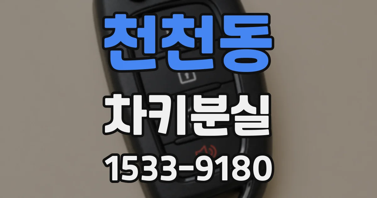천천동 차키분실