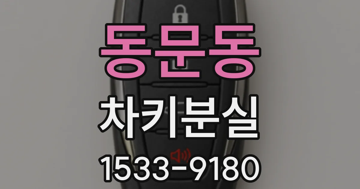 동문동 차키분실