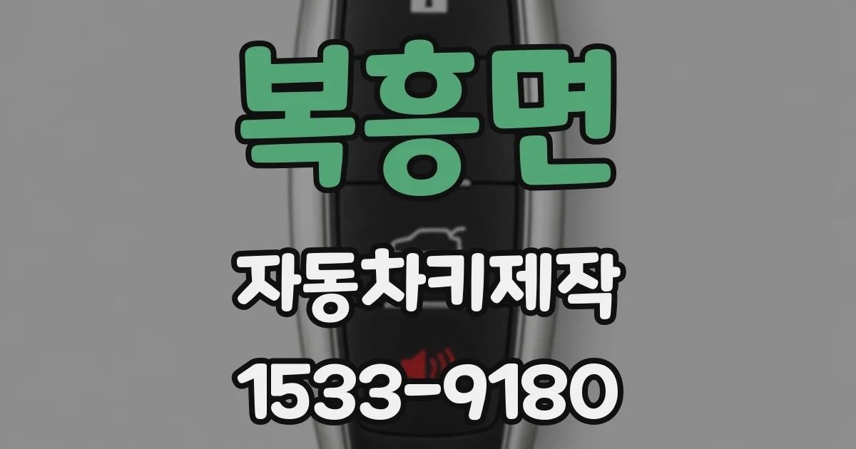 복흥면 자동차키제작