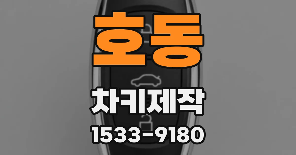 호동 차키제작
