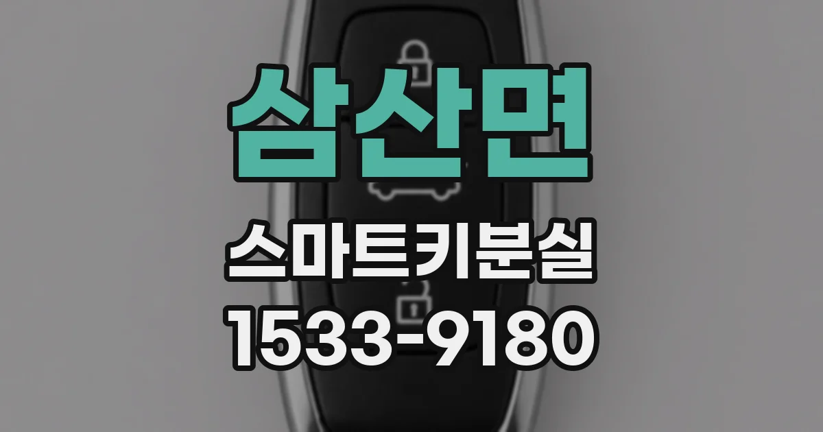 삼산면 스마트키분실