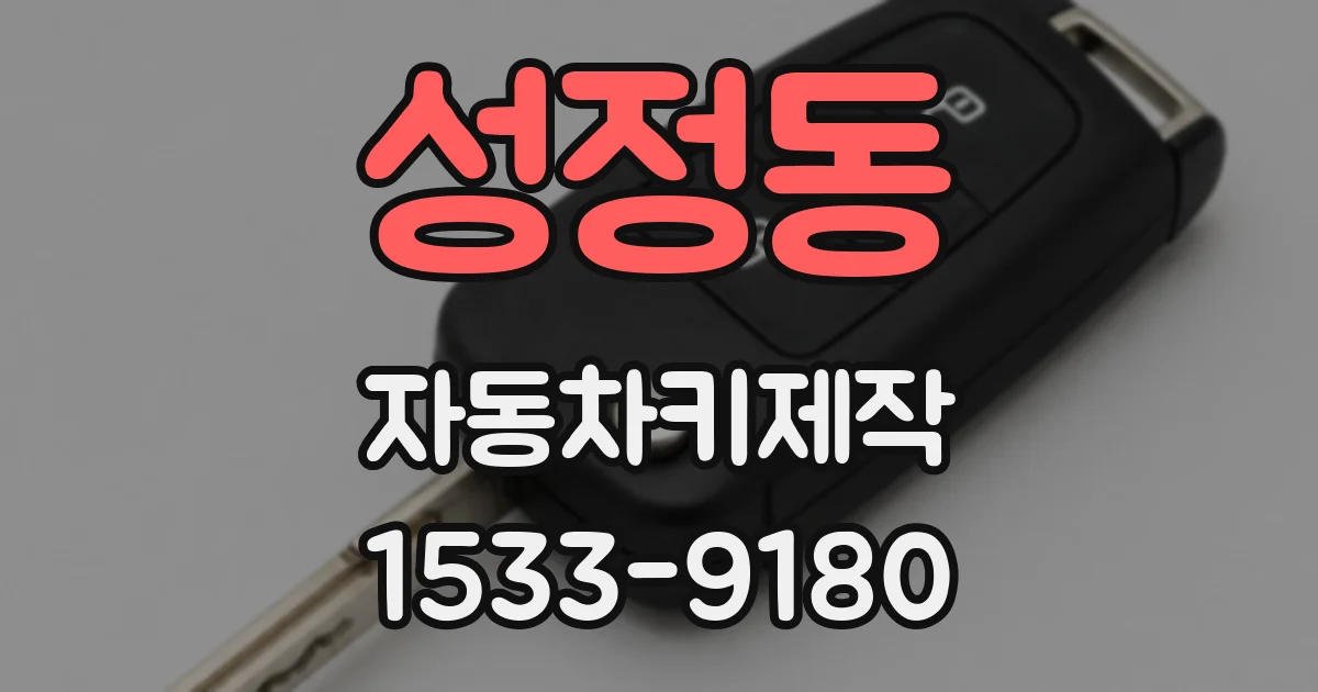 성정동 자동차키제작