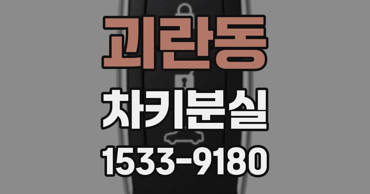 괴란동 차키분실
