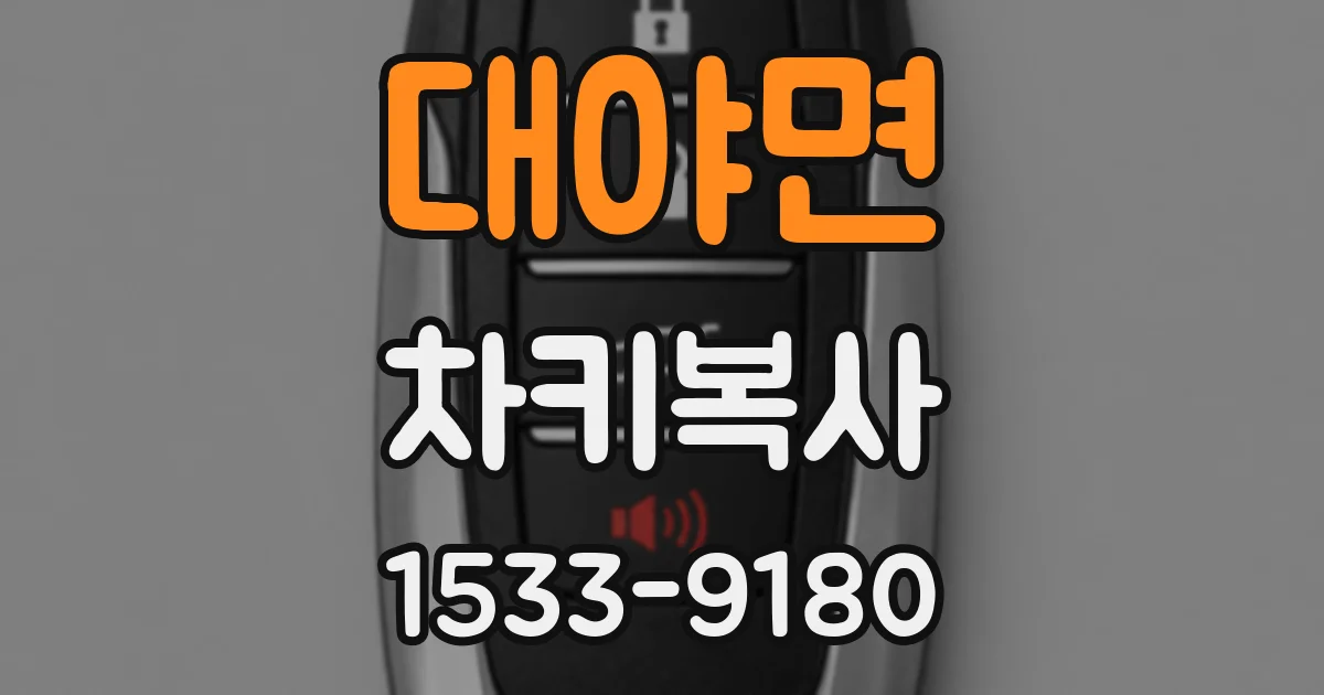대야면 차키복사
