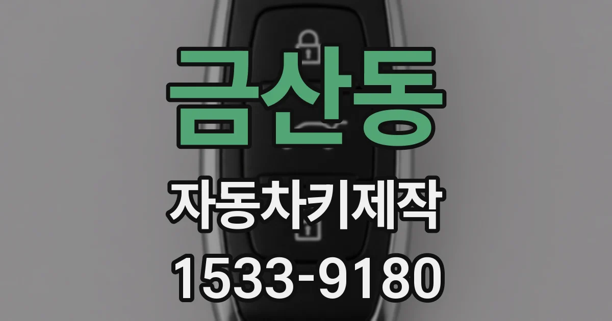 금산동 자동차키제작