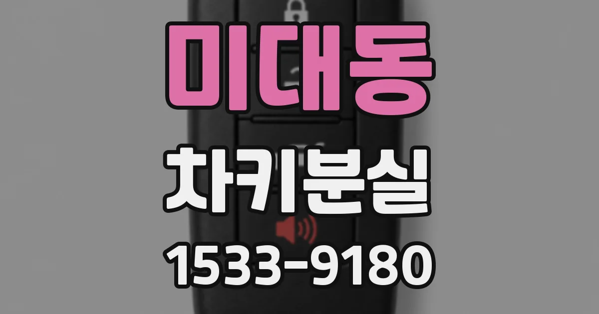 미대동 차키분실