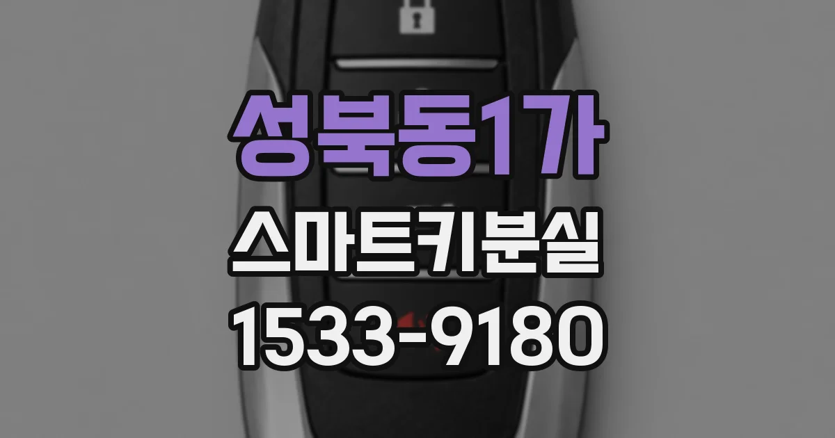 성북동1가 스마트키분실