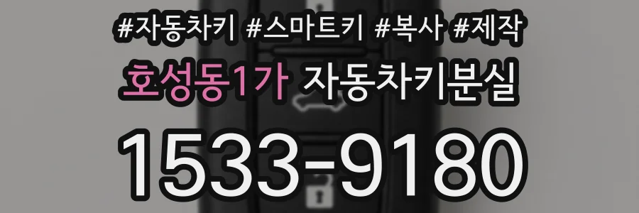 호성동1가 자동차키분실