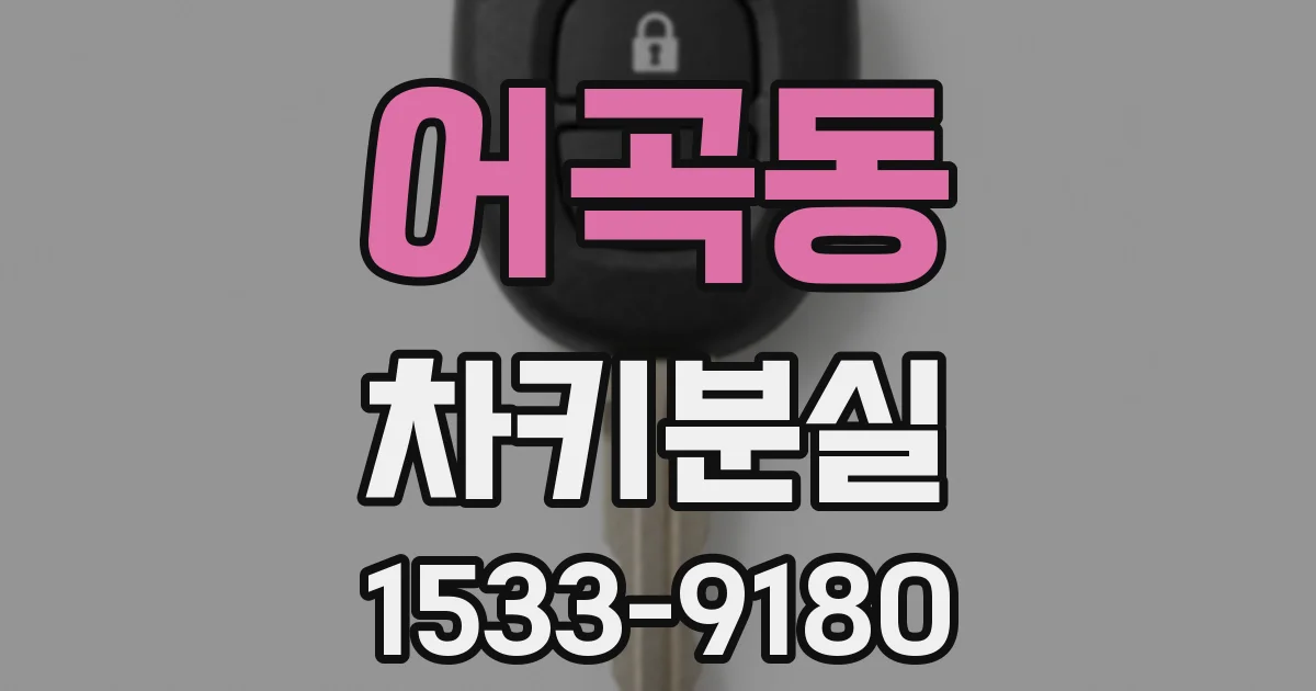 어곡동 차키분실