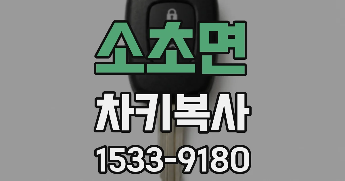 소초면 차키복사