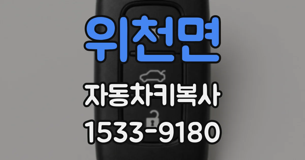 위천면 자동차키복사