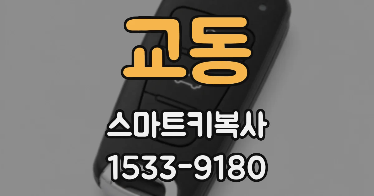 교동 스마트키복사