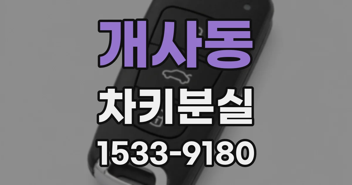 개사동 차키분실