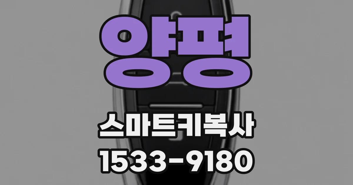 양평 스마트키복사