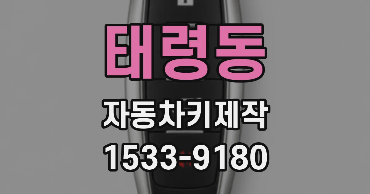 태령동 자동차키제작