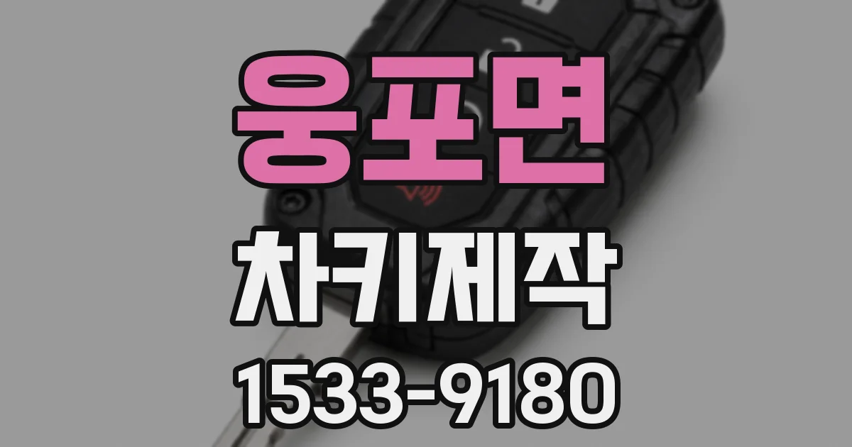 웅포면 차키제작