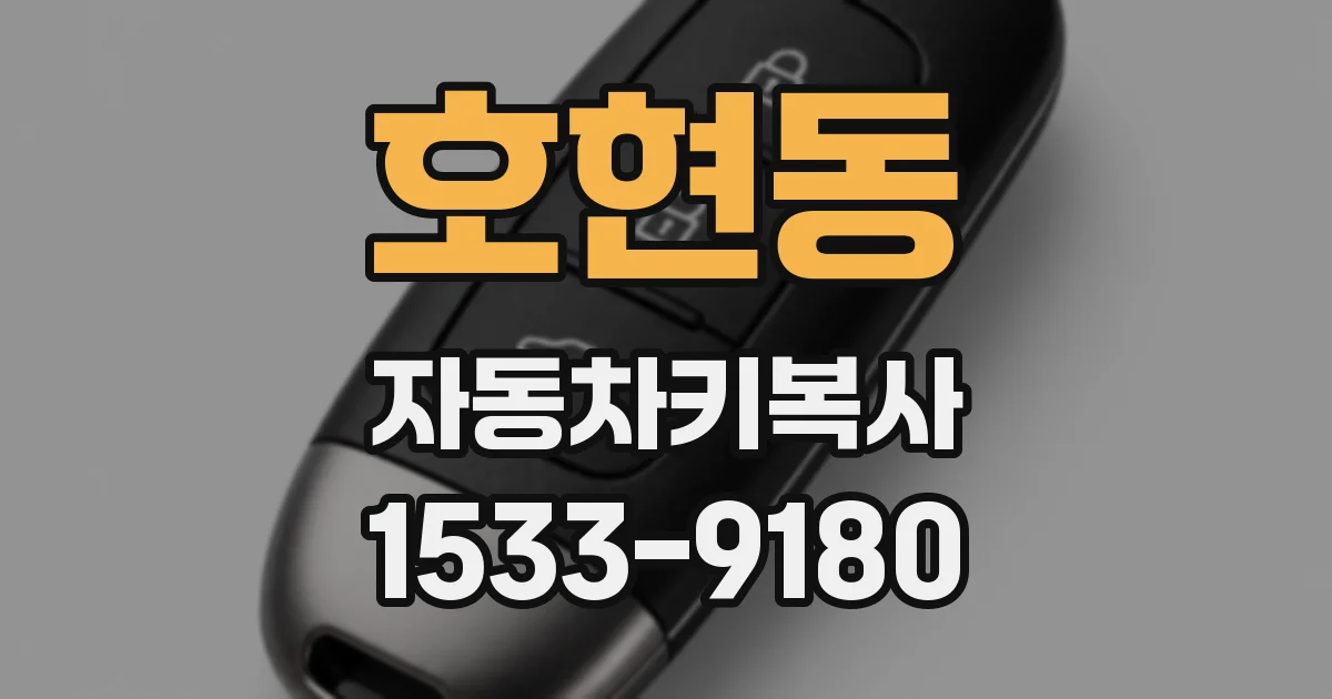 호현동 자동차키복사
