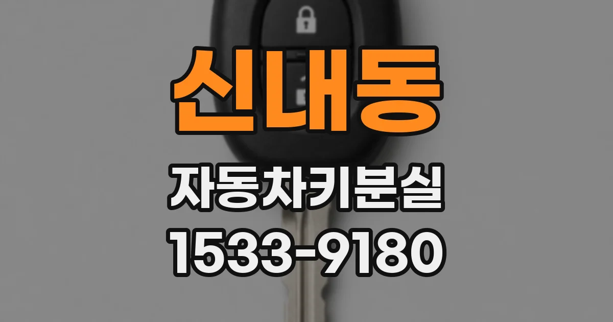 신내동 자동차키분실