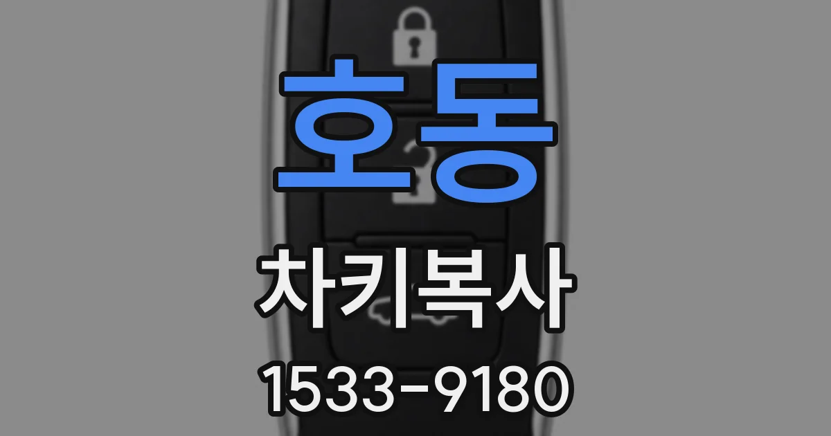 호동 차키복사