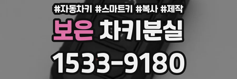 보은 차키분실