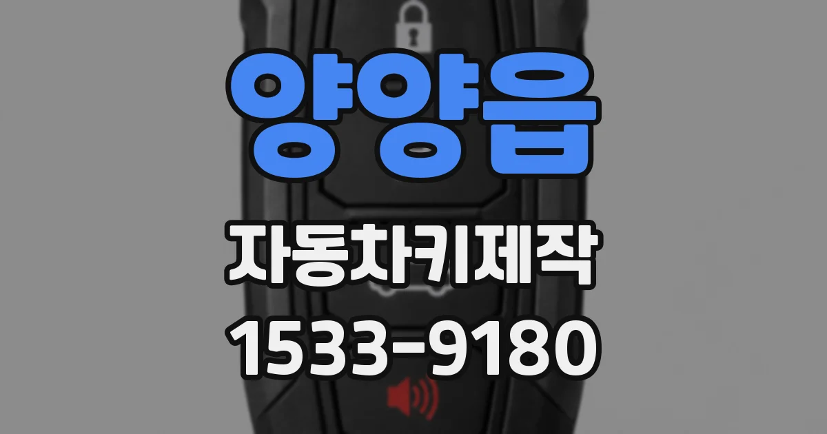 양양읍 자동차키제작