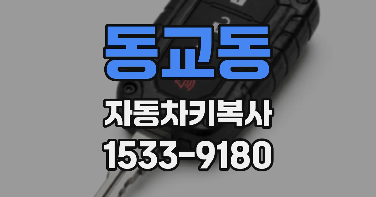 동교동 자동차키복사