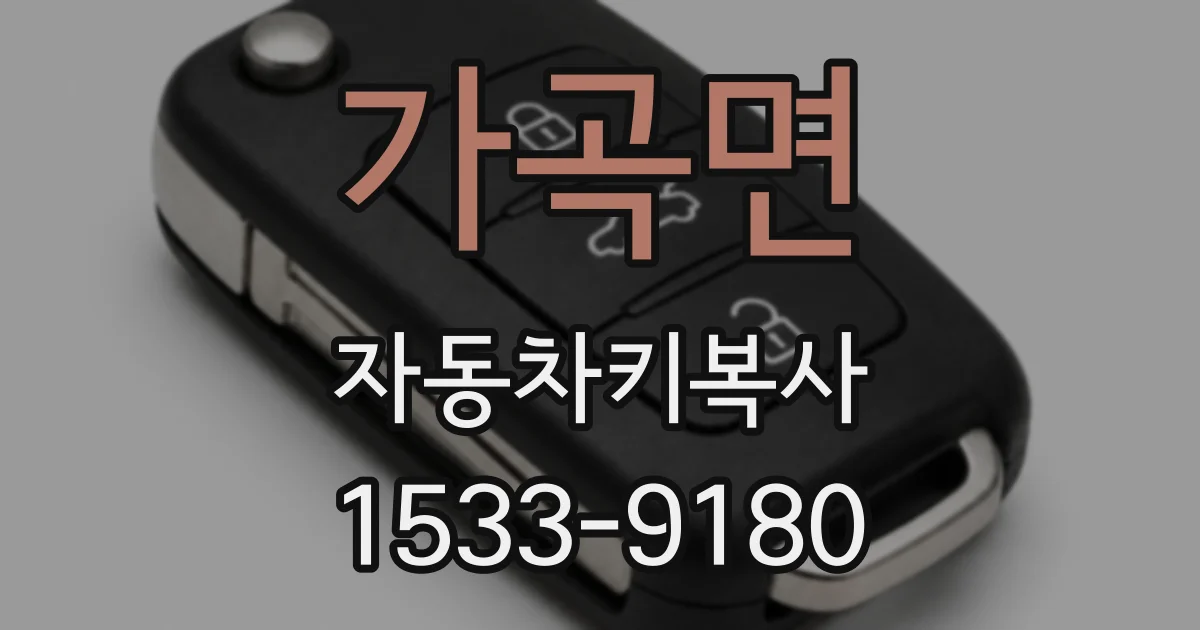 가곡면 자동차키복사