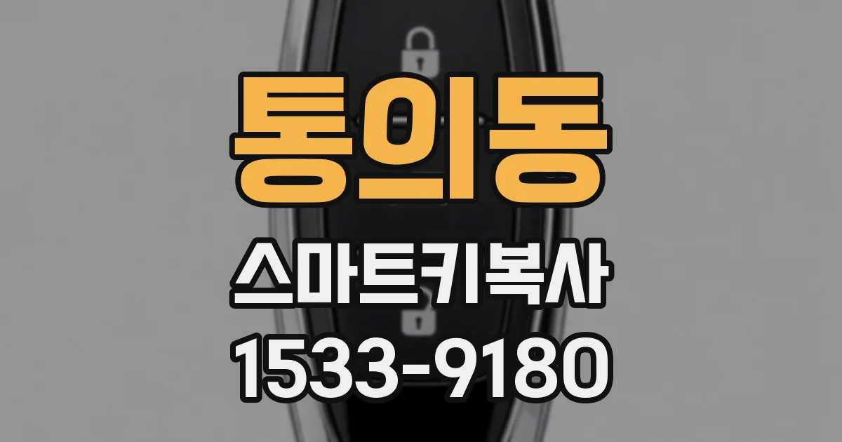 통의동 스마트키복사